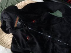 Girl's black fleece hoodie